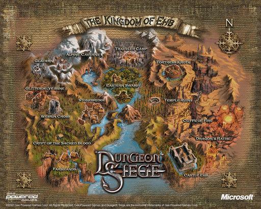 Dungeon Siege - Концепт-арт + карты
