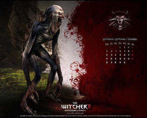 Ведьмак 2: Убийцы королей - Календарь на сентябрь от the-witcher.de 